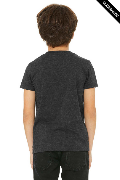 Clearance - 3413Y BELLA + CANVAS Youth Triblend Tee | Charcoal Black Triblend