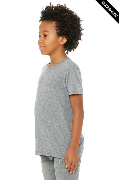 Clearance - 3413Y BELLA + CANVAS Youth Triblend Tee | Grey Triblend