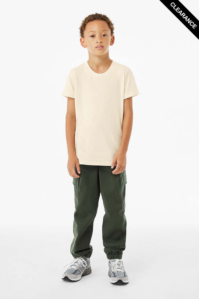 Clearance - 3413Y BELLA + CANVAS Youth Triblend Tee | Solid Natural Triblend