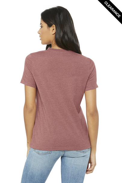 Clearance - BELLA + CANVAS 6400CVC Women’s Relaxed Fit Heather CVC Tee | Heather Mauve
