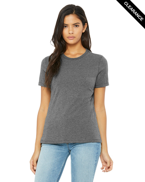 Clearance - BELLA + CANVAS 6400CVC Women’s Relaxed Fit Heather CVC Tee | Deep Heather