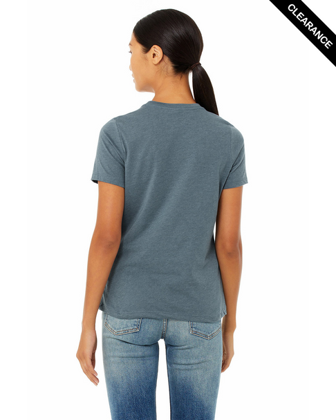 Clearance - BELLA + CANVAS 6400CVC Women’s Relaxed Fit Heather CVC Tee | Heather Slate