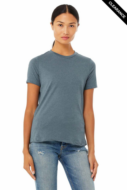 Clearance - BELLA + CANVAS 6400CVC Women’s Relaxed Fit Heather CVC Tee | Heather Slate
