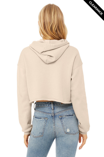 Clearance - BELLA + CANVAS 7502 Women's Crop Fleece Hoodie | Heather Dust