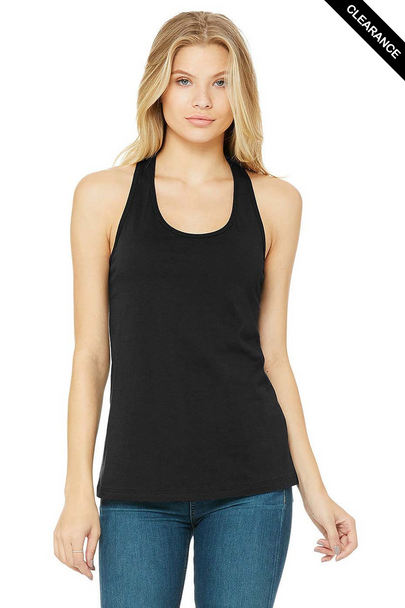 Clearance - Bella+Canvas 6008 Women's Jersey Racerback Tank Top | Black
