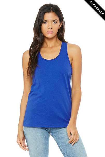 Clearance - Bella+Canvas 6008 Women's Jersey Racerback Tank Top | True Royal