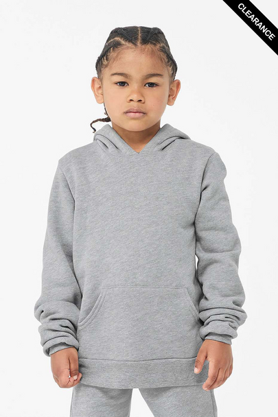 Clearance - Bella + Canvas 3719Y  Youth Sponge Fleece Pullover Hooded Sweatshirt | Athletic Heather