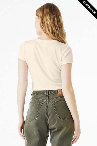 Clearance - Bella+Canvas 1010 Ladies' Micro Ribbed Baby Tee | Solid Natural Blend