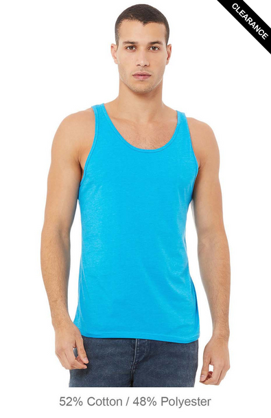 Clearance - Bella+Canvas 3480 Unisex Jersey Tank Top | Neon Blue