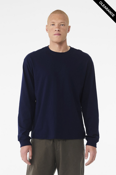 Clearance - Bella + Canvas 3511 Unisex Heavyweight Long-Sleeve T-Shirt | Navy