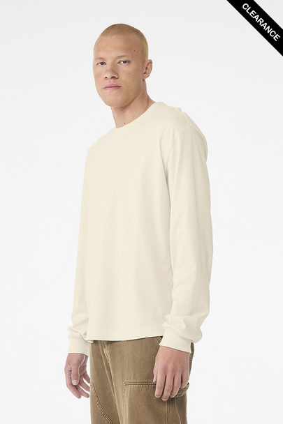 Clearance - Bella + Canvas 3511 Unisex Heavyweight Long-Sleeve T-Shirt | Natural