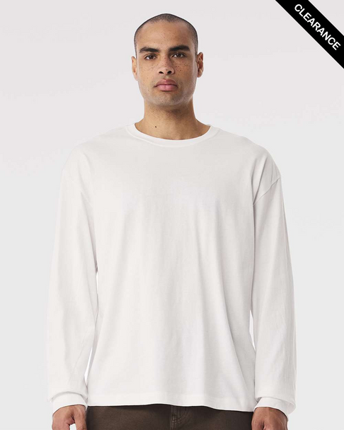 Clearance - Bella + Canvas 3511 Unisex Heavyweight Long-Sleeve T-Shirt | Vintage White