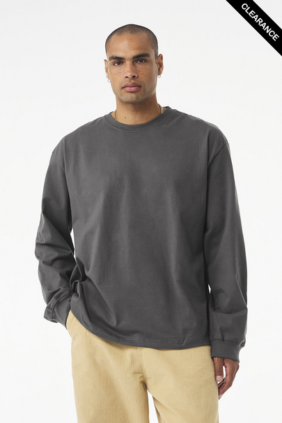 Clearance - BELLA + CANVAS 4651 7.5 oz Heavyweight Long Sleeve Tee | Asphalt