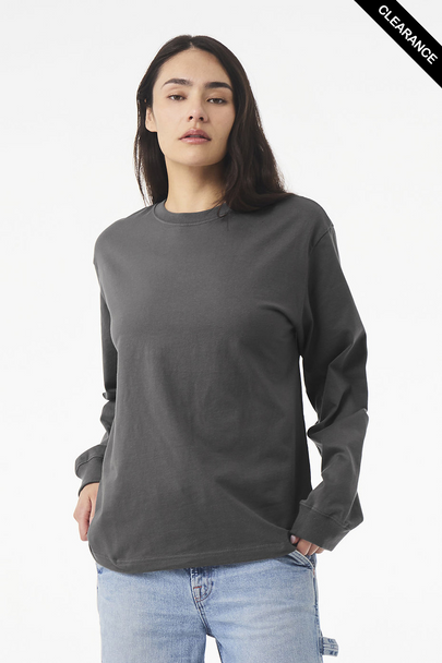 Clearance - BELLA + CANVAS 4651 7.5 oz Heavyweight Long Sleeve Tee | Asphalt