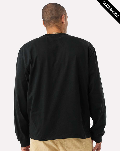 Clearance - BELLA + CANVAS 4651 7.5 oz Heavyweight Long Sleeve Tee | Black