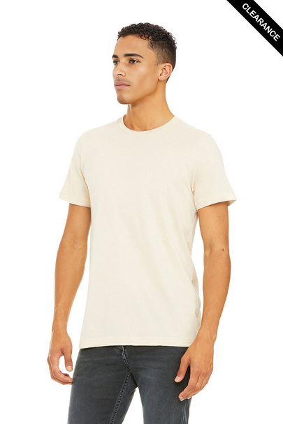 Clearance - Bella+Canvas 3001 Unisex Jersey Short Sleeve Tee | Natural