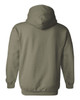 Gildan Hooded Pullover Sweatshirt - Heavy Blend 50/50 Cotton Polyester, Style #18500 (Large, Safety Green)