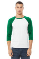 Bella+Canvas 3200 Unisex 3/4 Baseball T-shirt - BlankClothing.ca