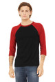 Bella+Canvas 3200 Unisex 3/4 Baseball T-shirt - BlankClothing.ca