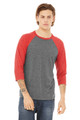 Bella+Canvas 3200 Unisex 3/4 Baseball T-shirt - BlankClothing.ca