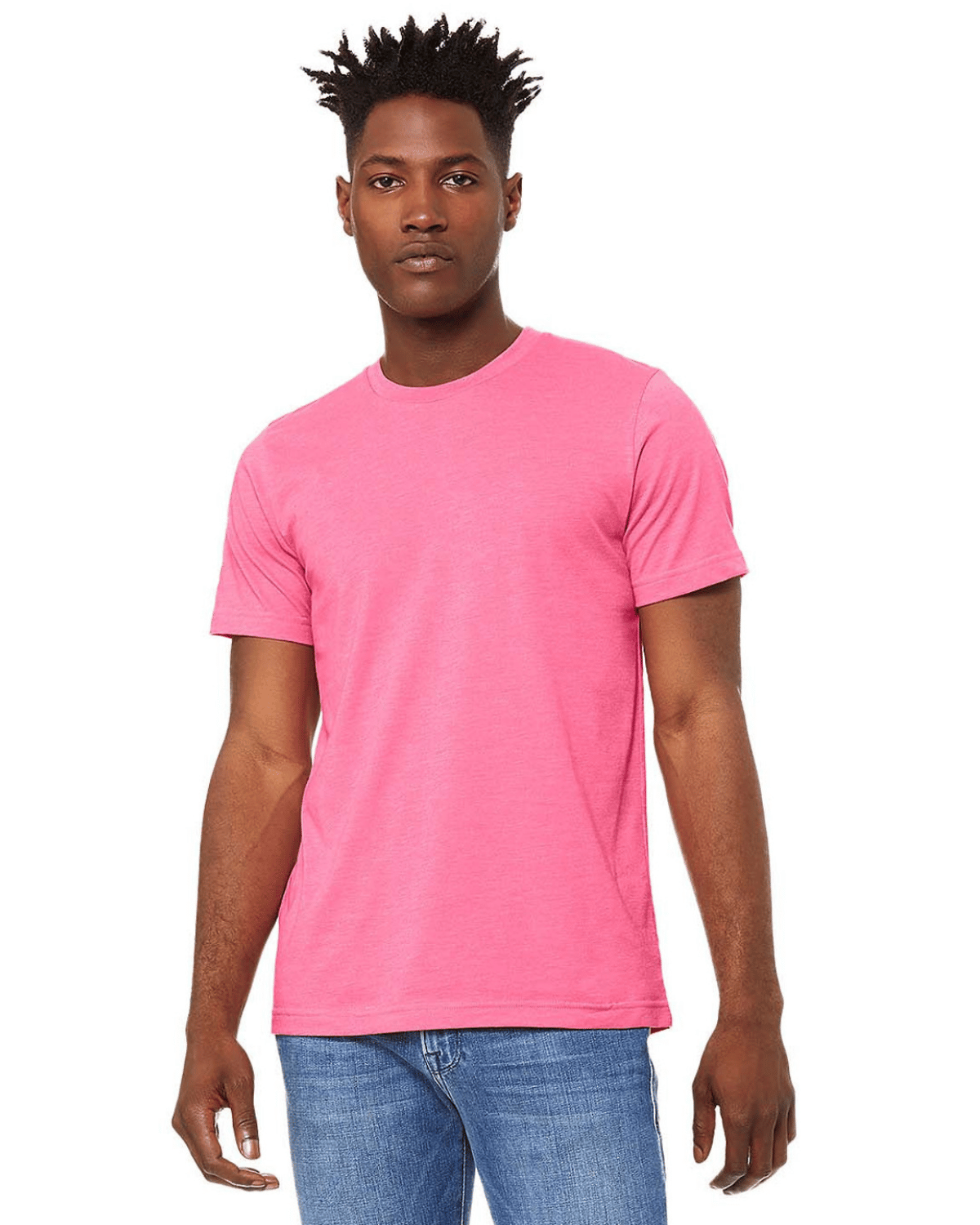 bella canvas 3001cvc charity pink size s