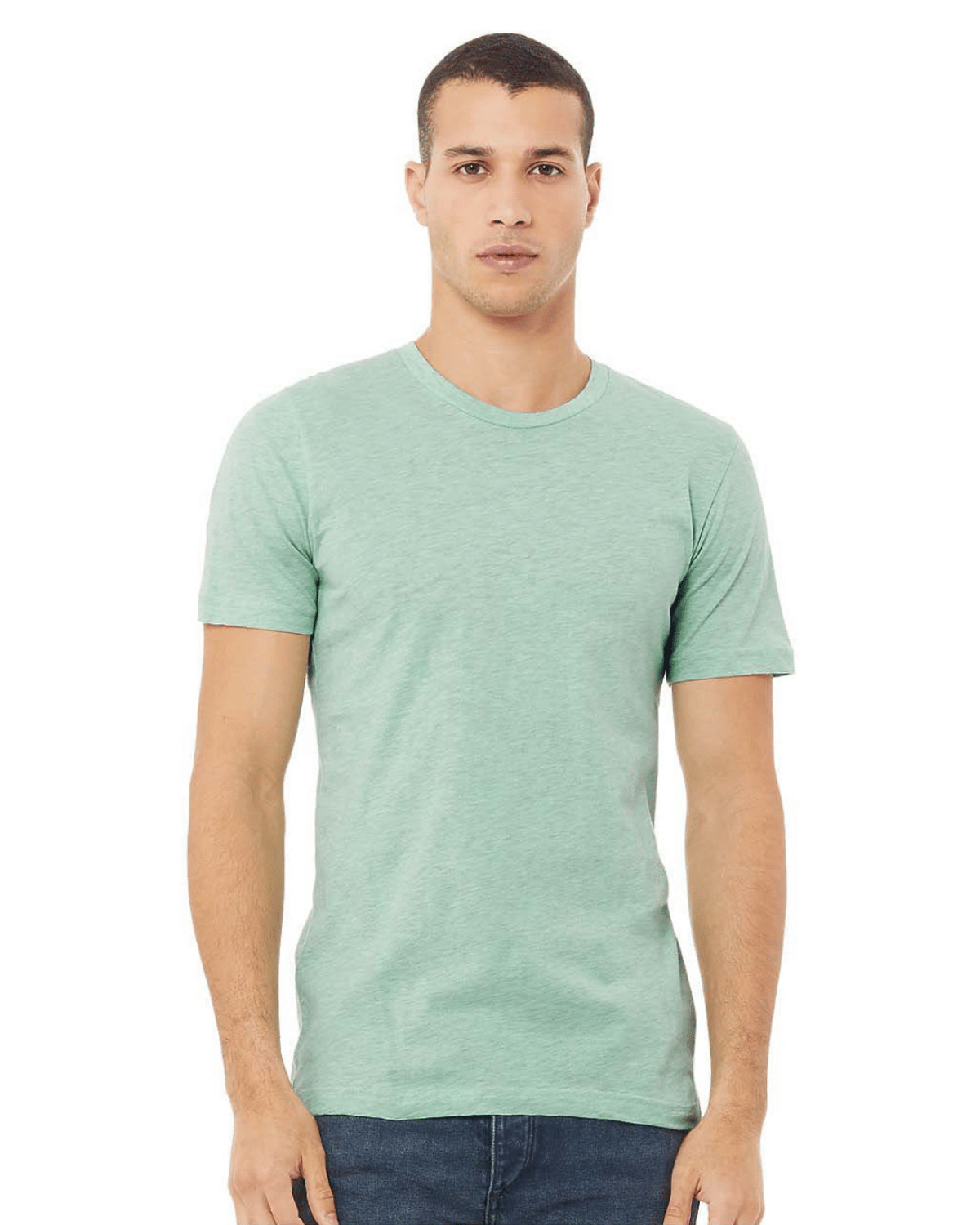 Bella+Canvas 3001 cvc unisex t shirt in heather prism mint