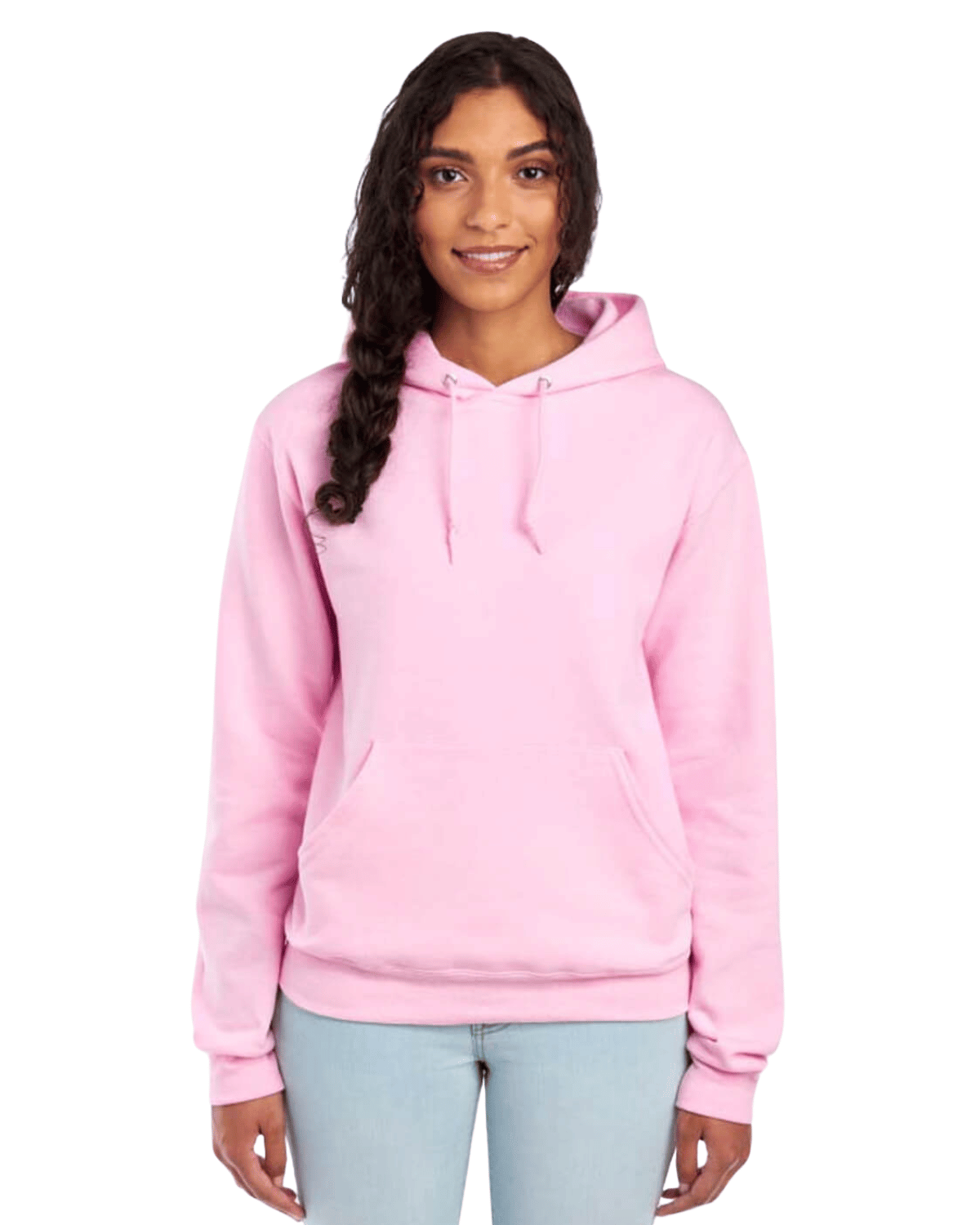 jerzees 996 hoodie in pink for pink shirt day