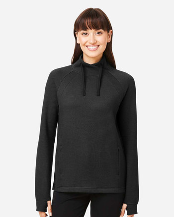 North End NE200W Women's Rhythm Waffle Pullover - BlankClothing.ca