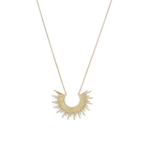 14 Karat Gold Plated Sunburst Necklace 