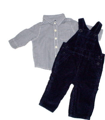 Baby Boy Baby Corduroy Overall set  2-Piece Set