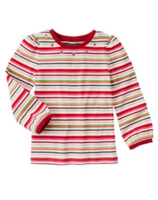 Big Girl Gem Stripe Tee