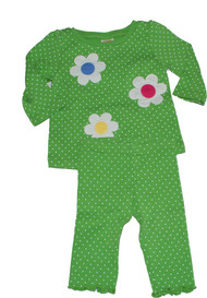 Copy of Baby Flower Dot Long  Sleeve Tee & Leggings Set