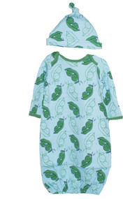 Baby Boy Pea Pod Gown Set  