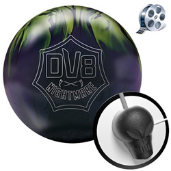 DV8 Black/Purple/Lime Solid Nightmare Bowling Ball - 123Bowl