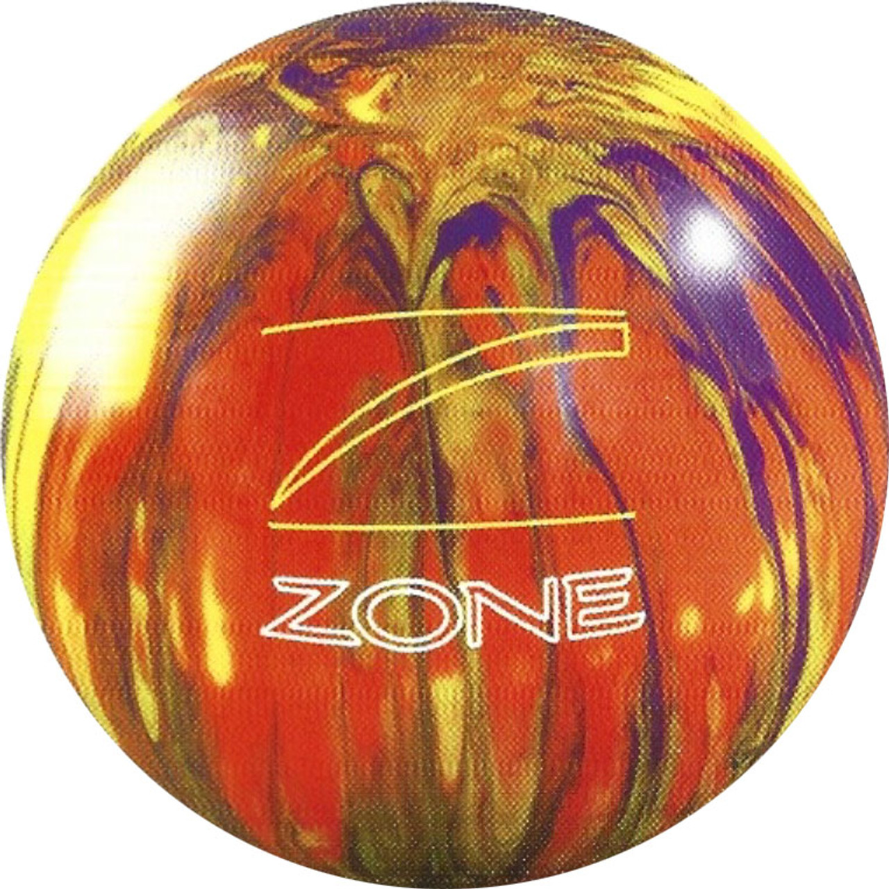 Brunswick Purple Yellow Orange Target Zone Bowling Ball - 123Bowl