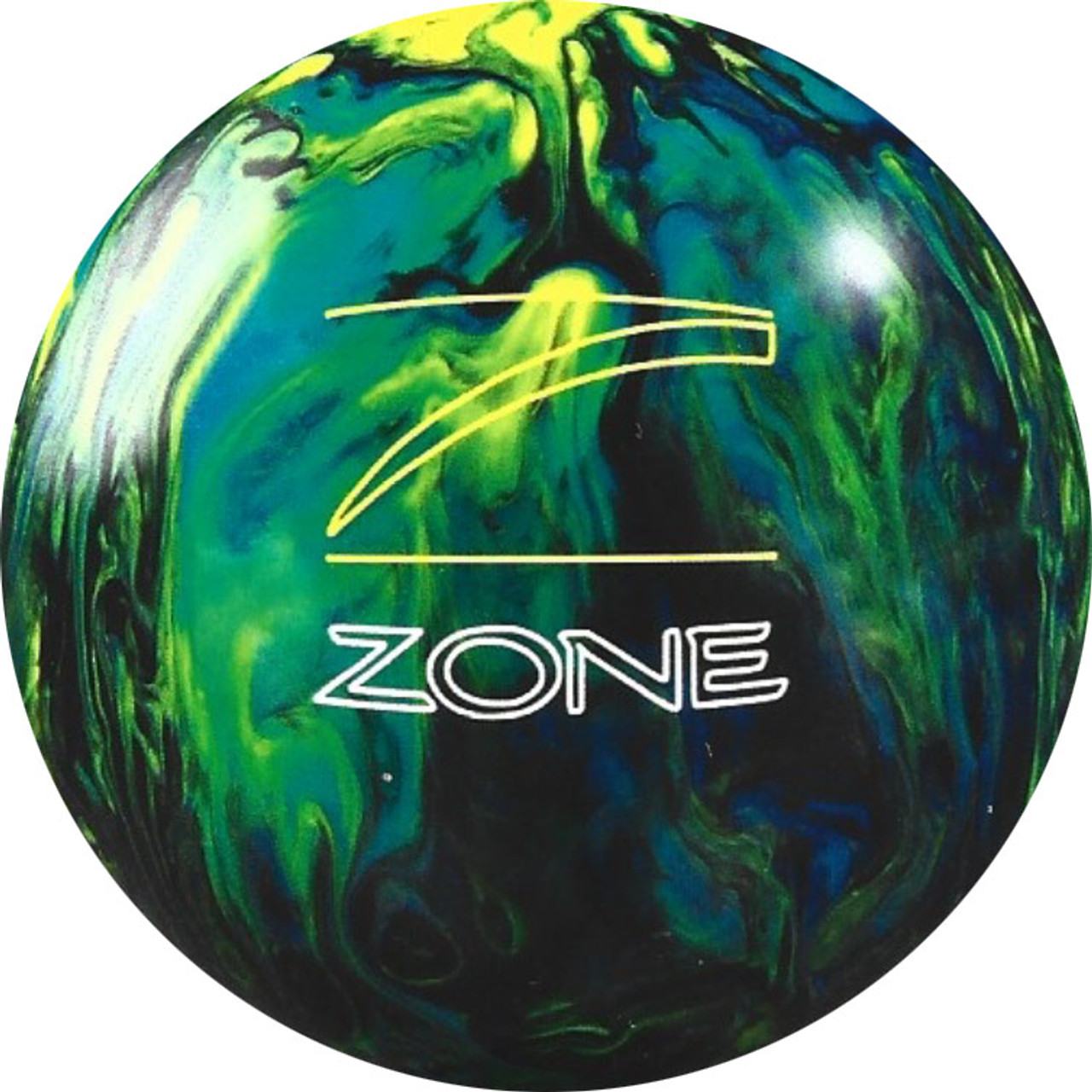 Brunswick Teal Yellow Black Target Zone Bowling Ball - 123Bowl