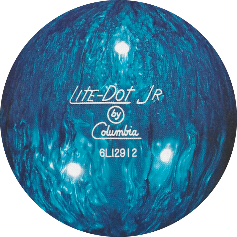 Columbia 300 Light Blue Lite-Dot Bowling Ball - 123Bowl
