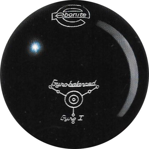 Ebonite Gyro I Black Medium Hard Rubber Bowling Ball 123Bowl
