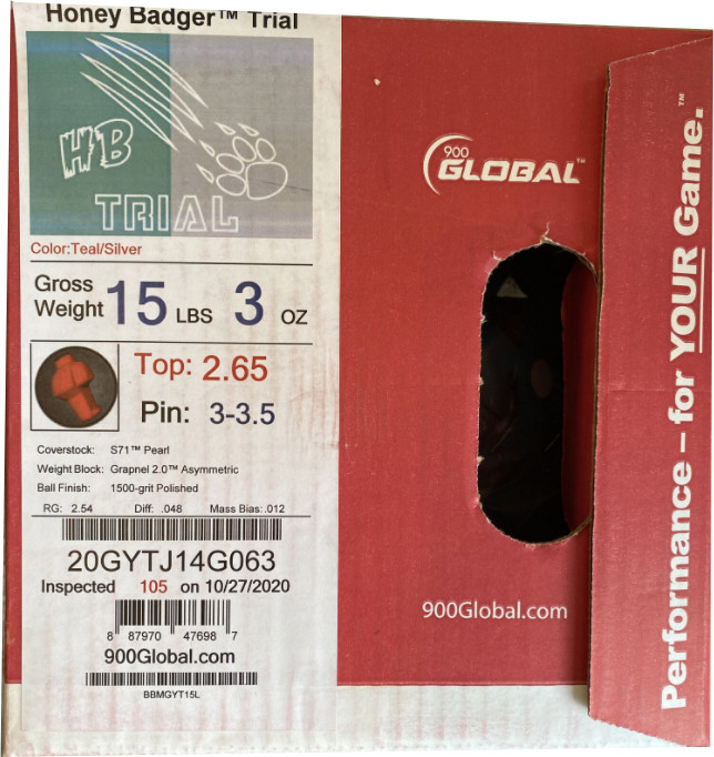 900 Global Honey Badger TrialBowling Ball - 123Bowl