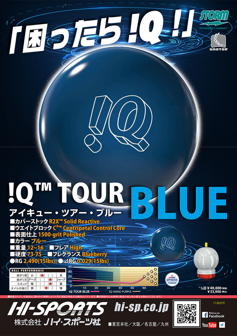 Storm IQ Tour Blue Bowling Ball - 123Bowl