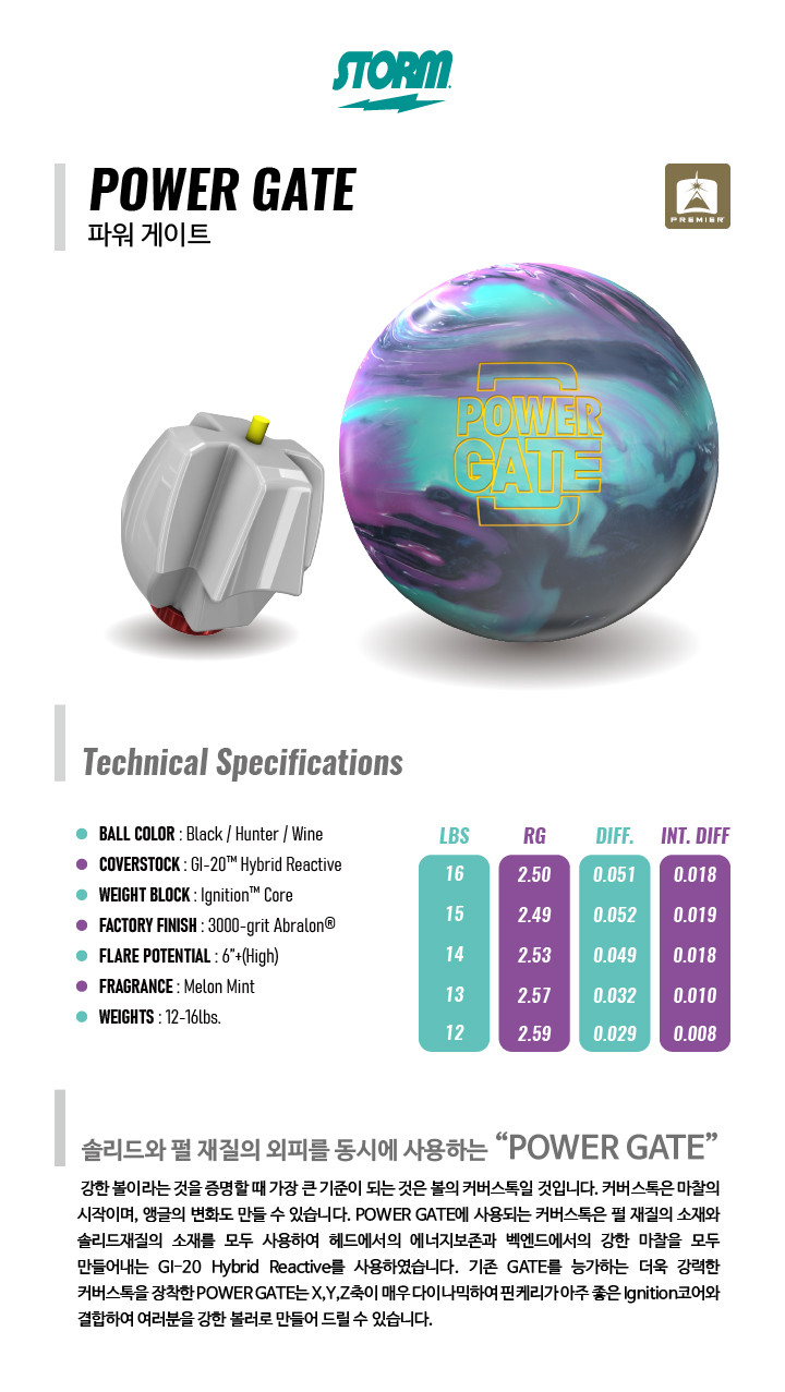 Storm Power Gate Bowling Ball - 123Bowl