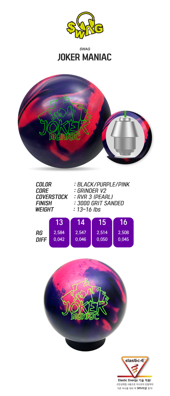 Lord Field Swag Joker Maniac Bowling Ball 123Bowl