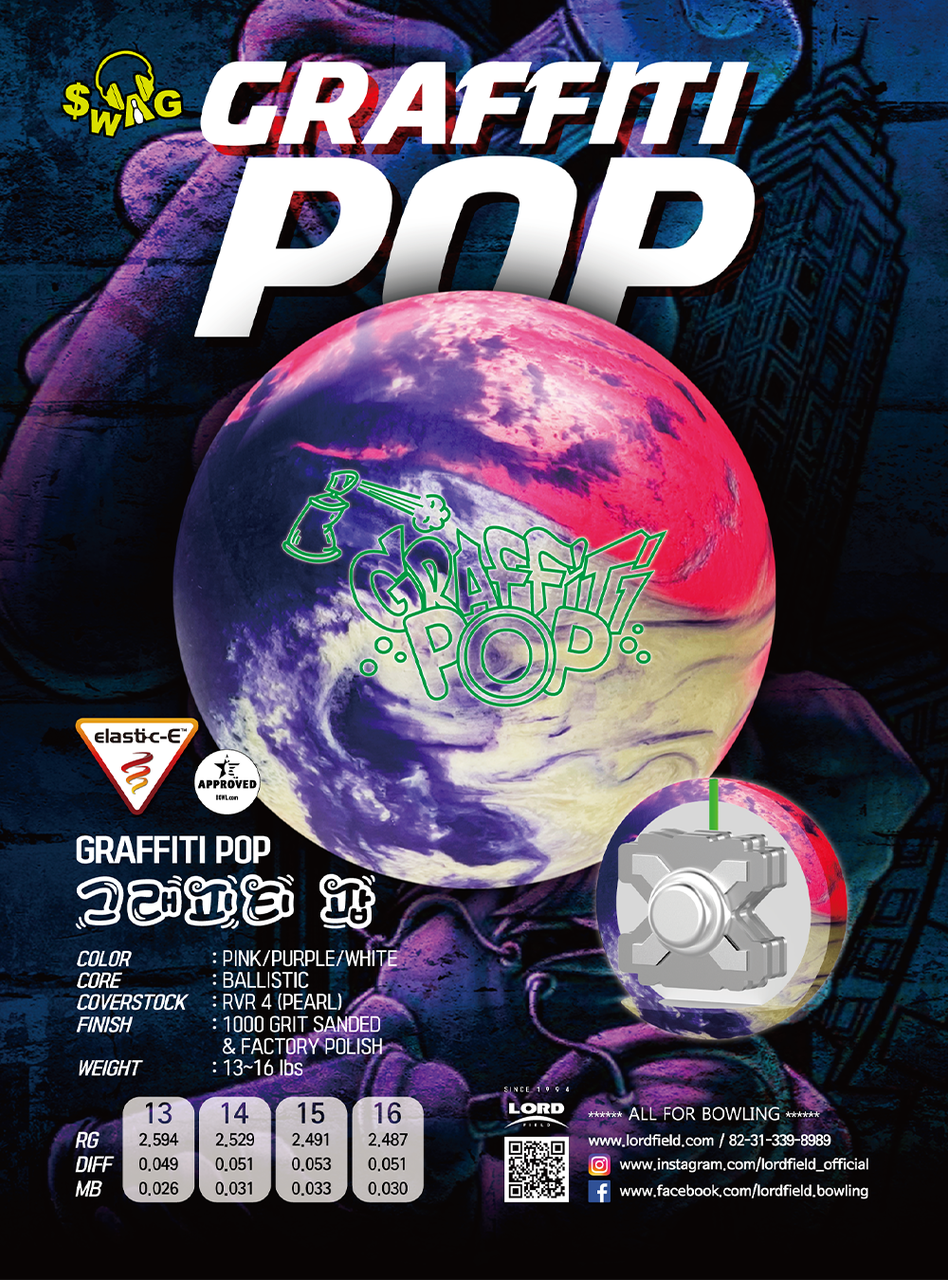 Lord Field Swag Graffiti Pop Bowling Ball 123Bowl