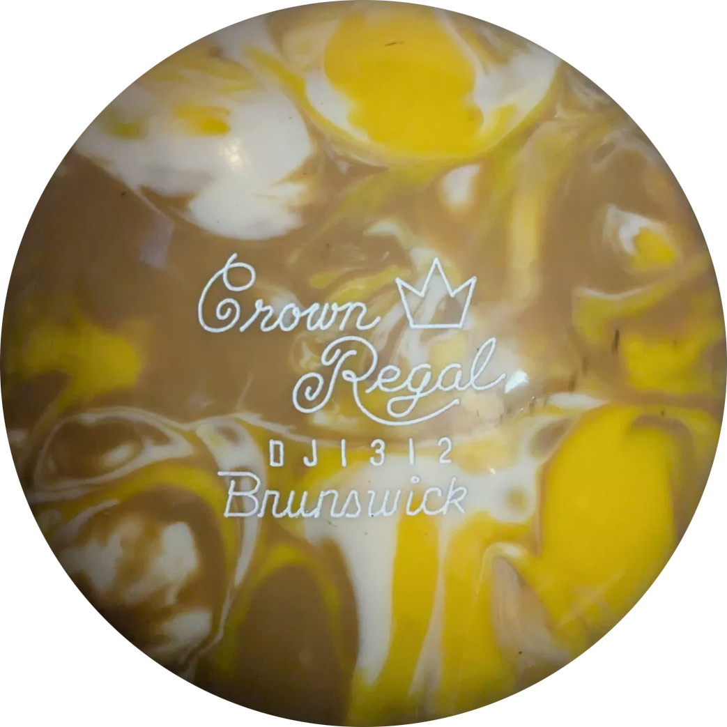 Brunswick Crown Regal Bowling Ball - Yellow White Brown - 123Bowl