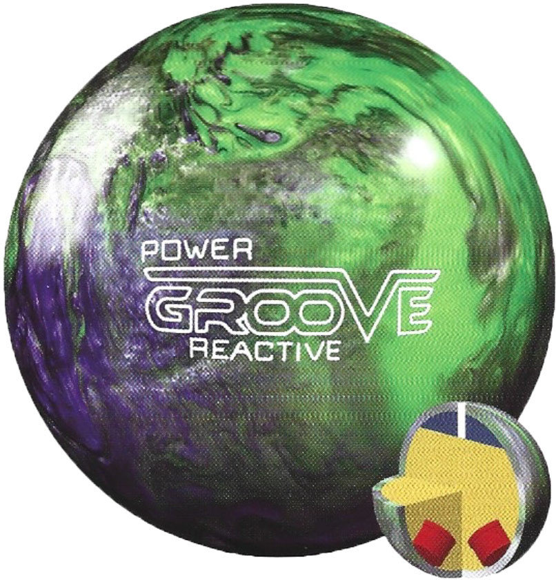Brunswick Power Groove Green/Purple Pearl Bowling Ball - 123Bowl