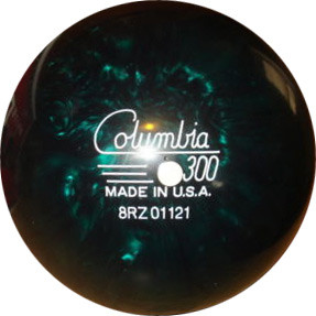 Columbia 300 White Dot Green Swirl Bowling Ball - 123Bowl
