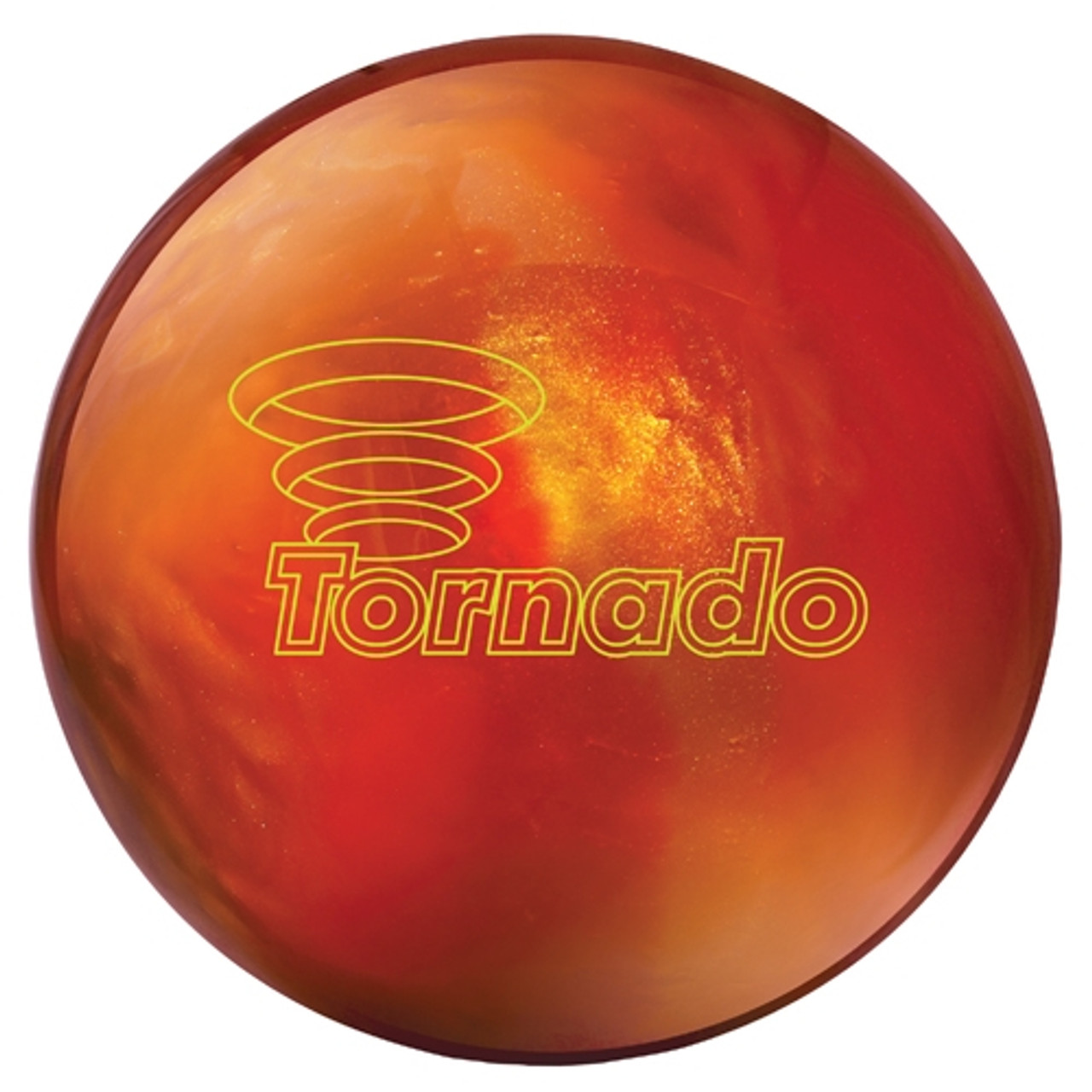 Ebonite Tornado Red/Orange/Gold Bowling Ball - 123Bowl