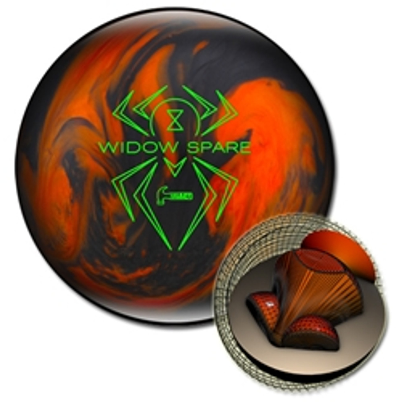 Hammer Black Widow Spare Bowling Ball - Black/Orange - 123Bowl