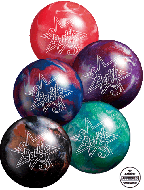 ABS Sparkle 3 Bowling Ball - 5 Colors