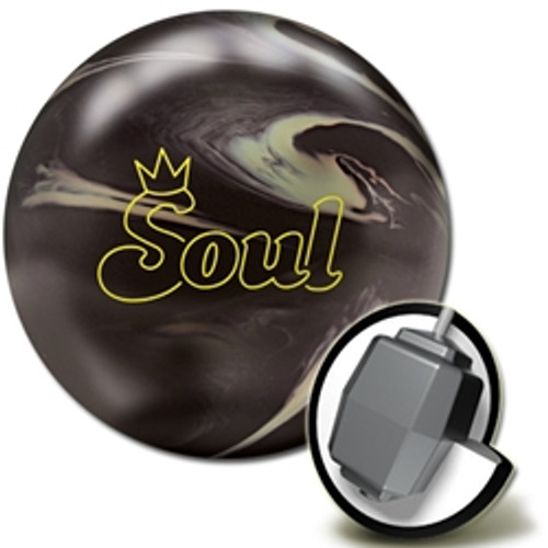 Brunswick Soul Black Smoke Solid Bowling Ball with Core Design